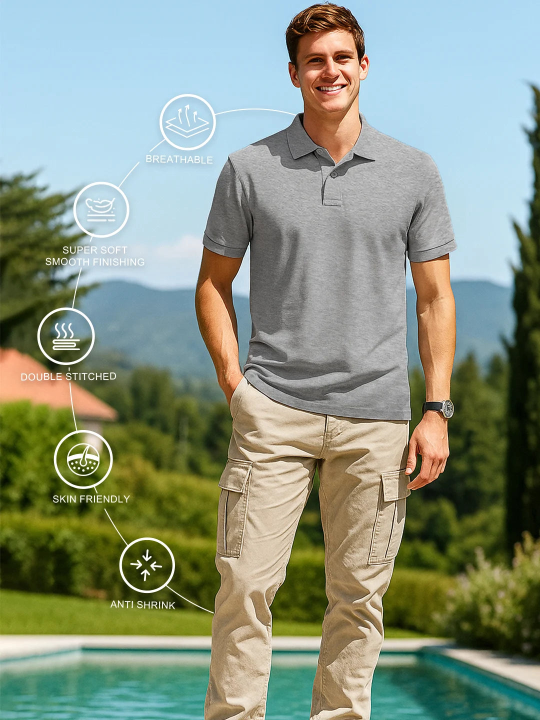 Classic Polo in Grey