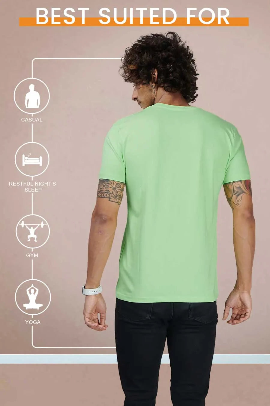 Pack 4 - Sky Blue, Navy Melange, Mint Green & Periwinkle - Classic Crew