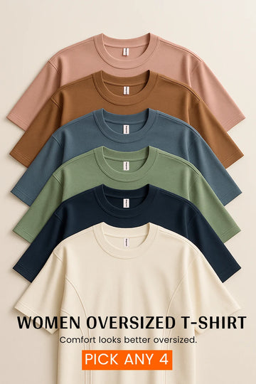 Pick Any 4 Women Oversized T-shirt