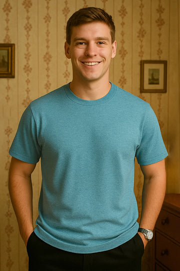 Classic Crew in Celrulean Melange