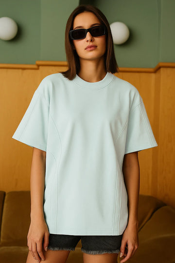 Light Sky Blue Oversized T-shirt