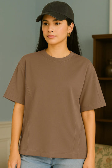 Toffee Brown Oversized T-shirt