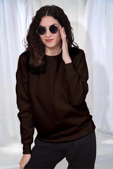 Coffee Brown - Fleece Sweatshirt