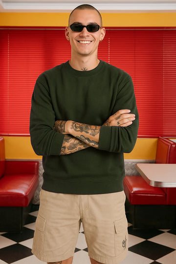 Army Green - Fleece Sweatshirt