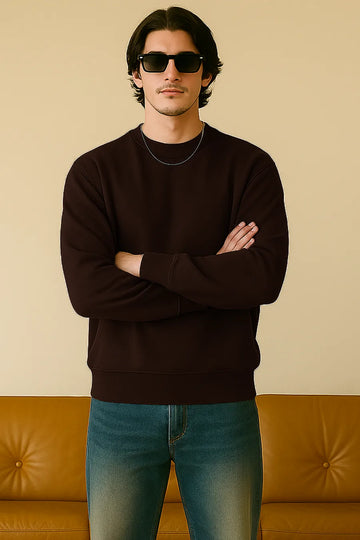 Brown - Fleece Sweatshirt
