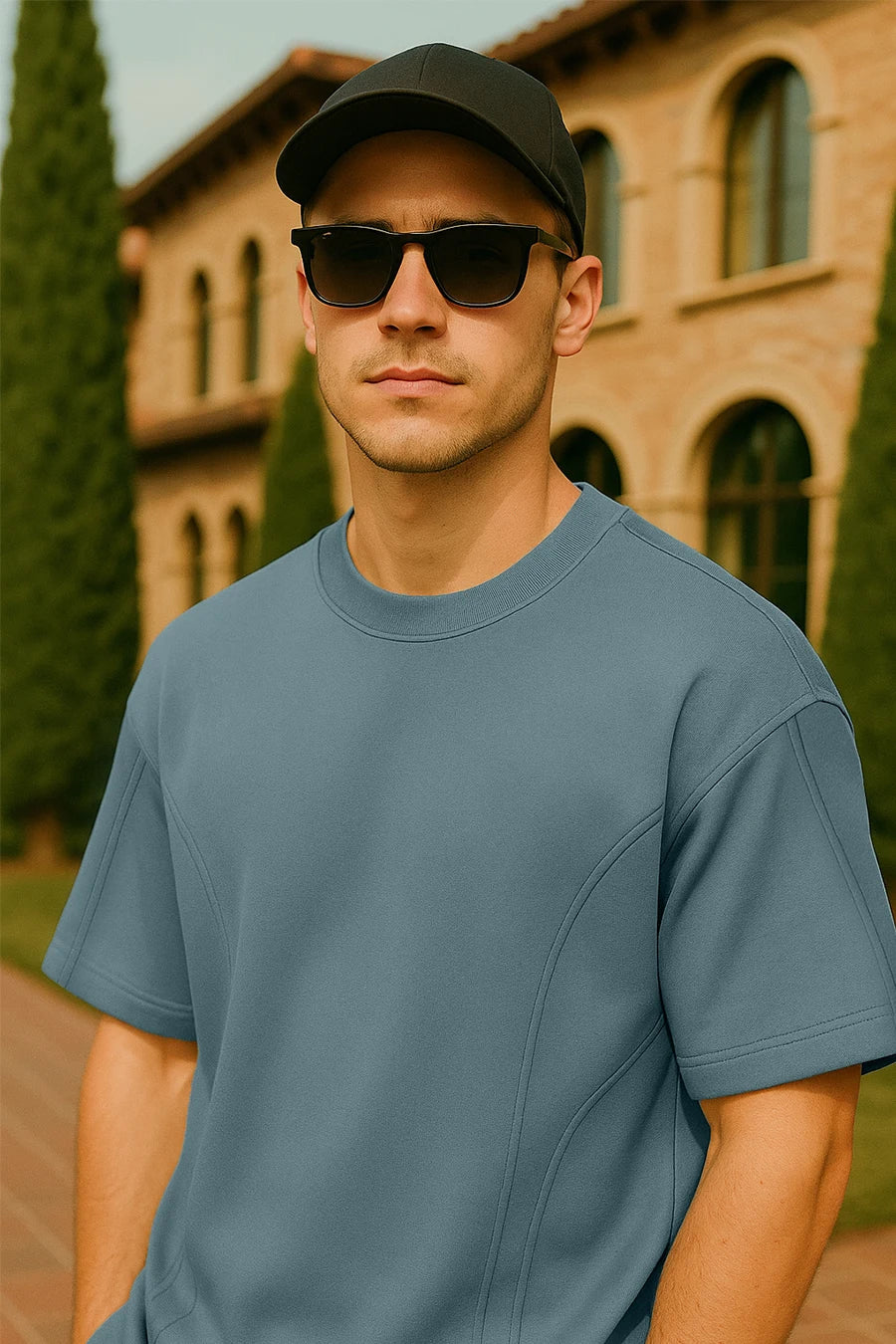 Dusty Blue Oversized T-shirt