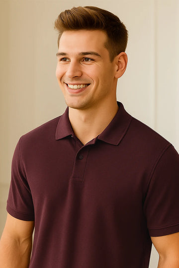 Classic Polo in Maroon