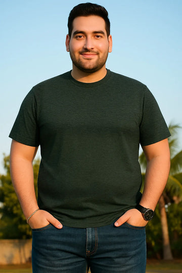 Plus Size - Forest melange - Classic Crew