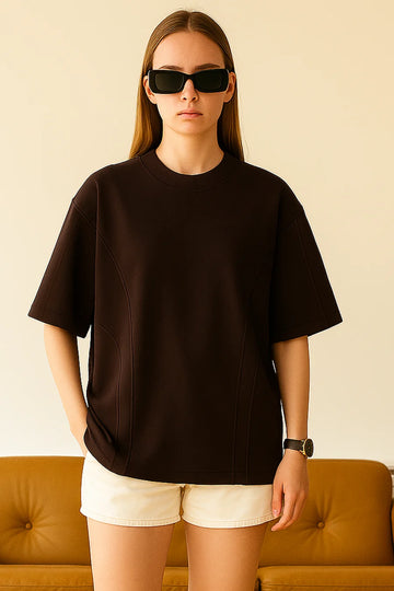 Coffee Brown Oversized T-shirt