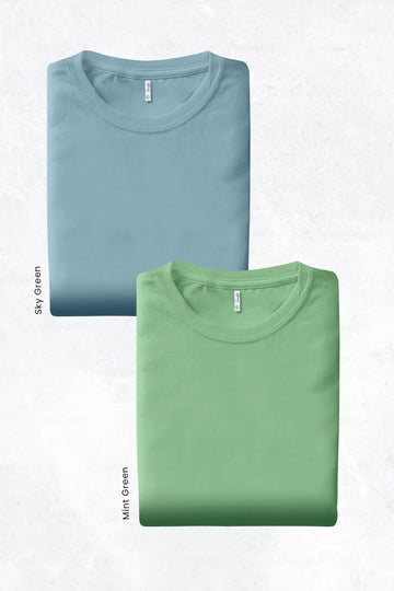 Pack 2 - Mint Green & Sky Blue - Classic Crew