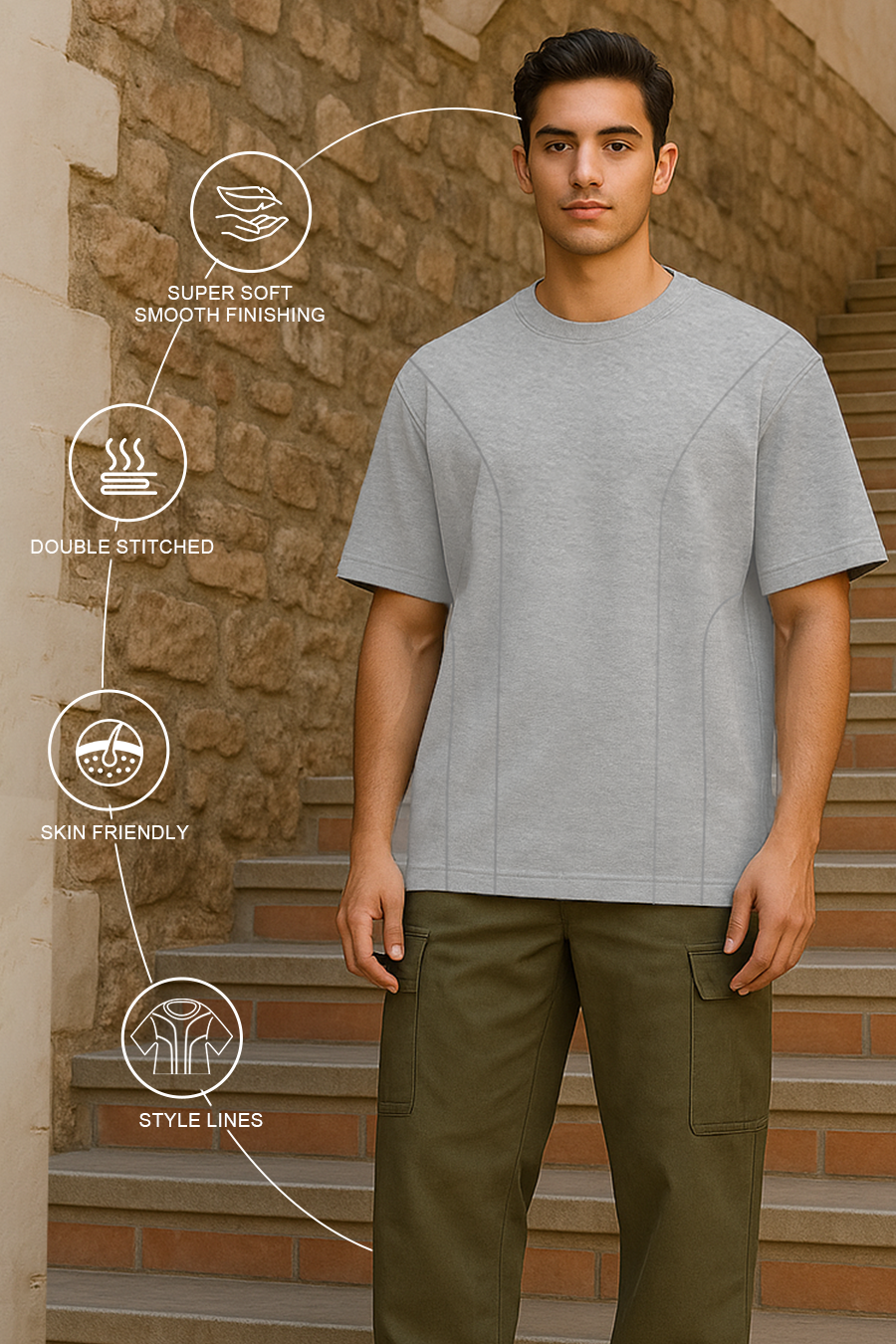 Core Grey Oversized T-shirt