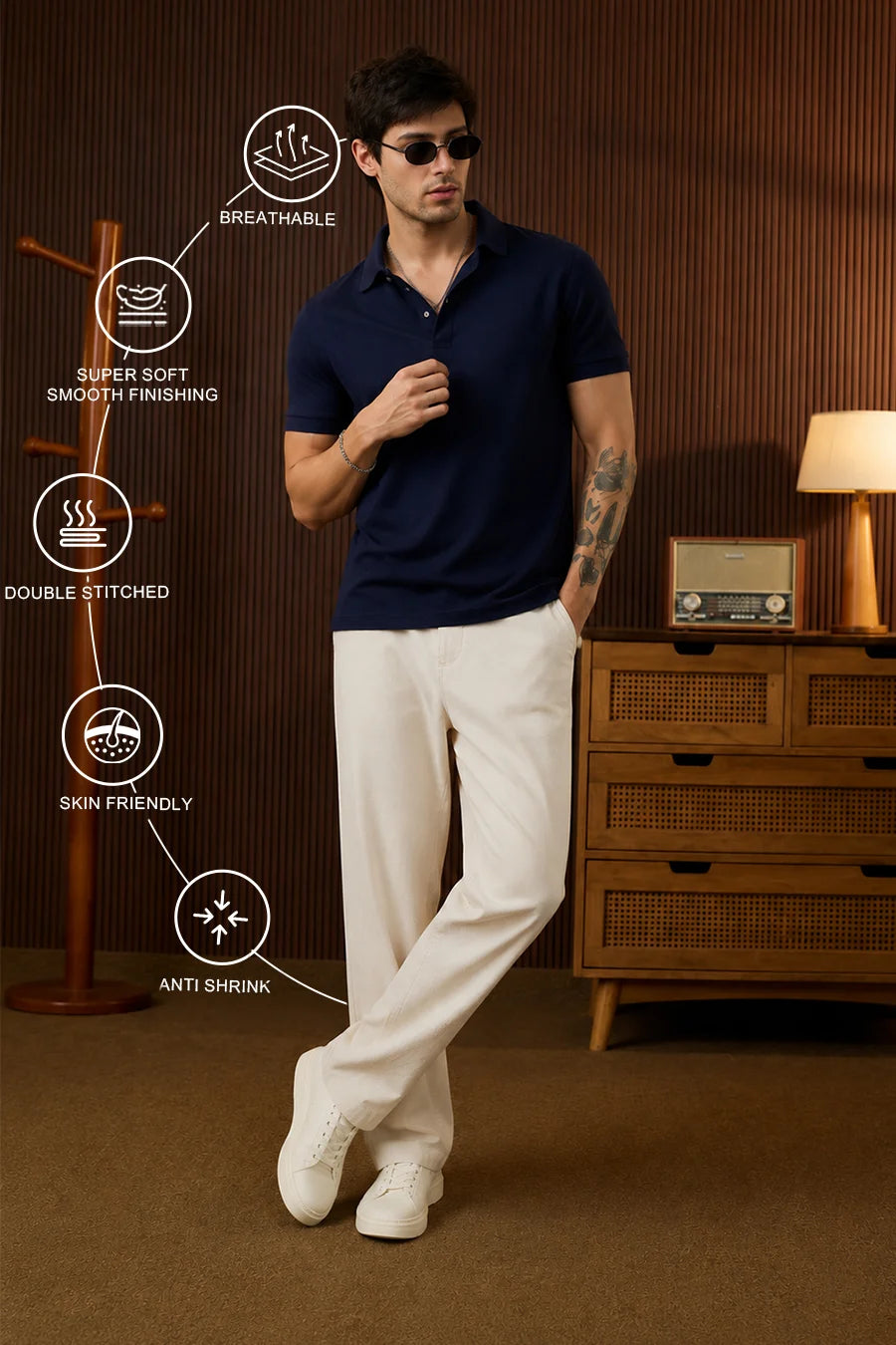 Classic Polo in Midnight Blue