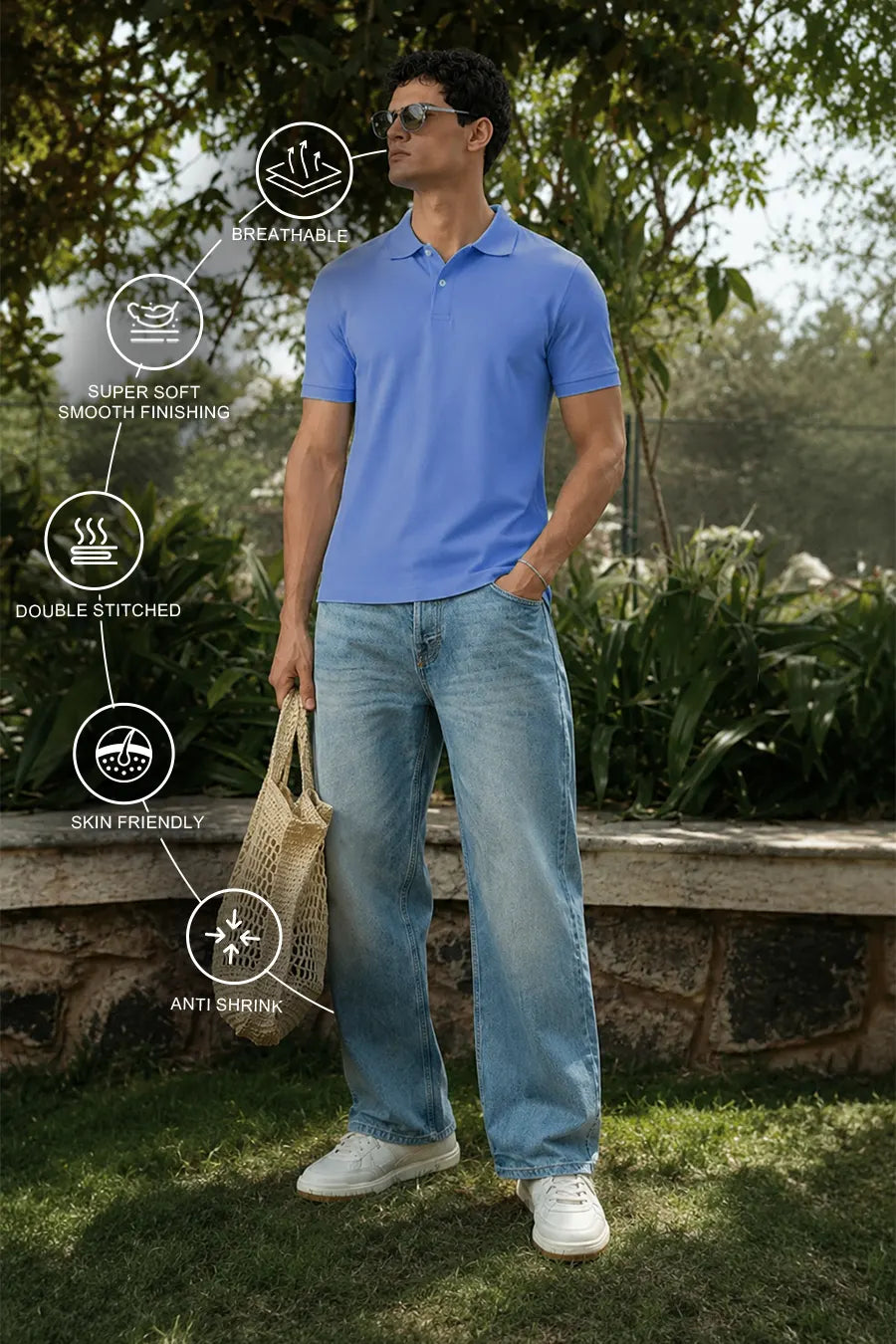 Classic Polo in Sky Blue
