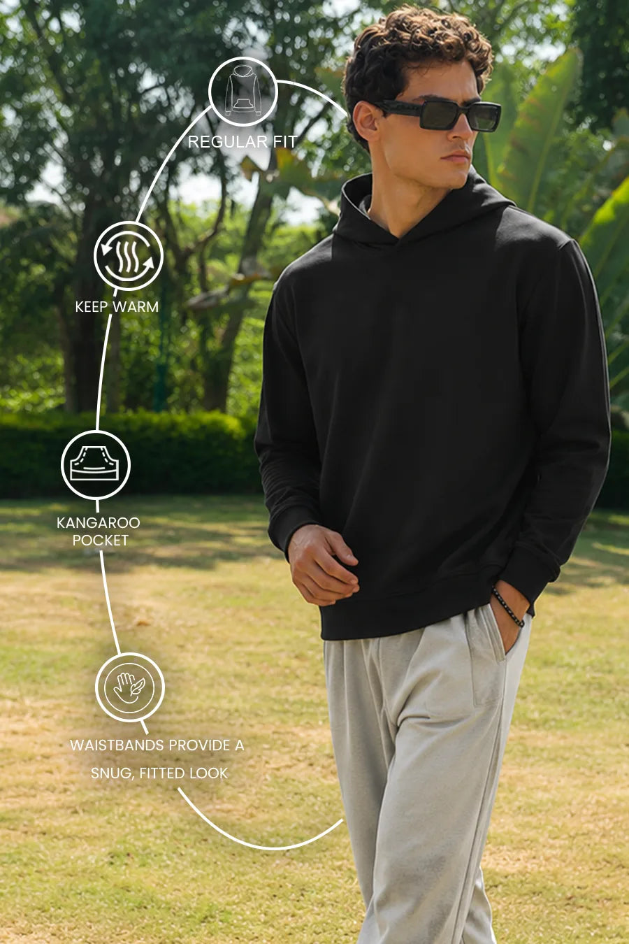 Black - Fleece Hoodie