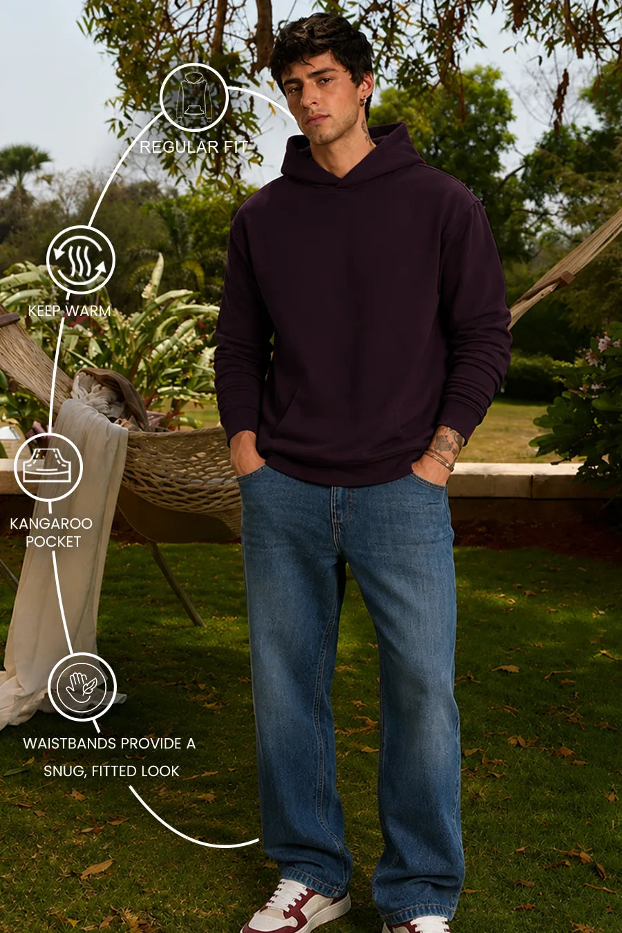 Wine - Fleece Hoodie