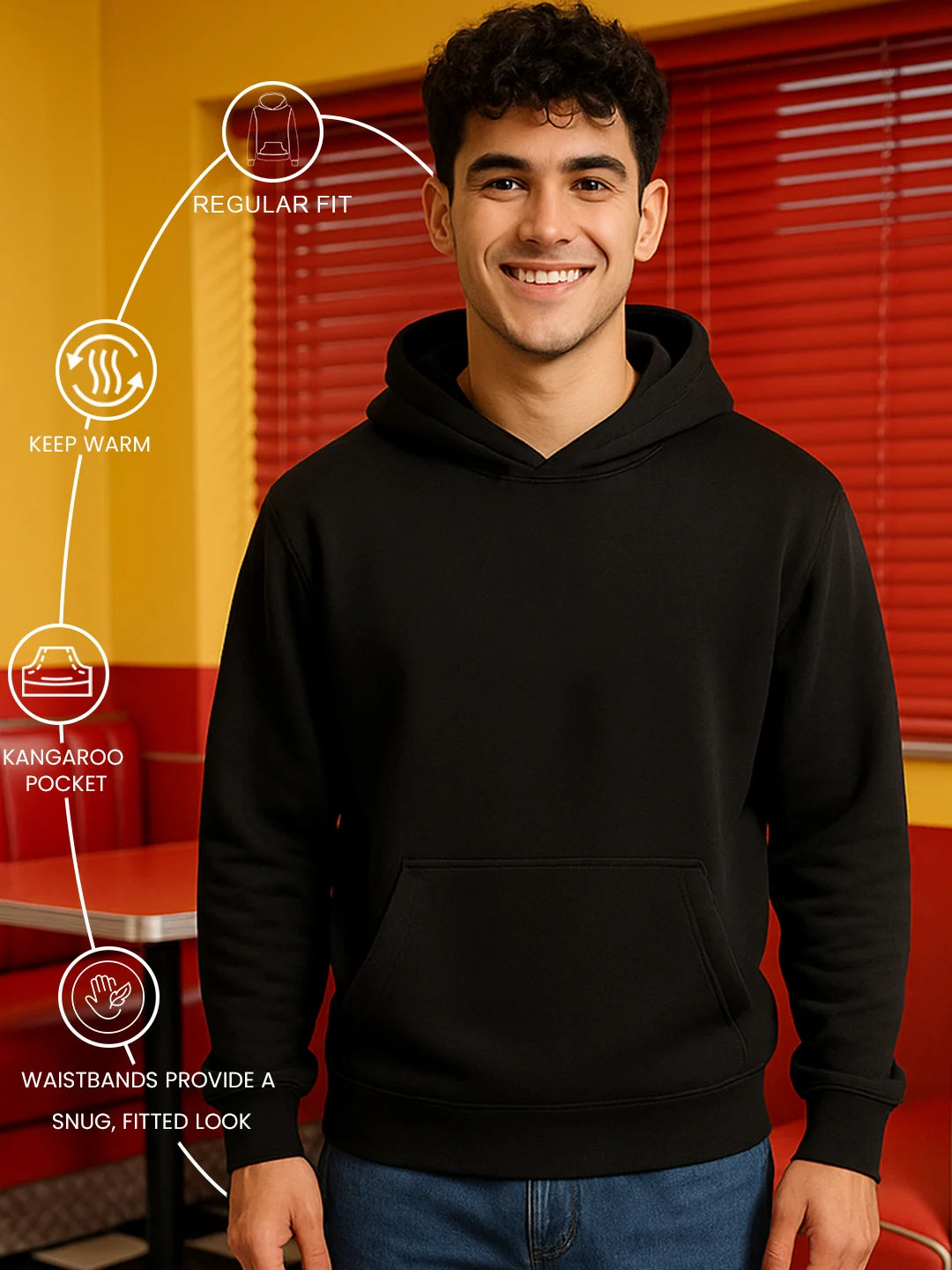 Black - Fleece Hoodie