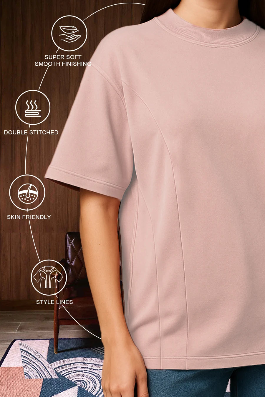 Vintage Pink Oversized T-shirt