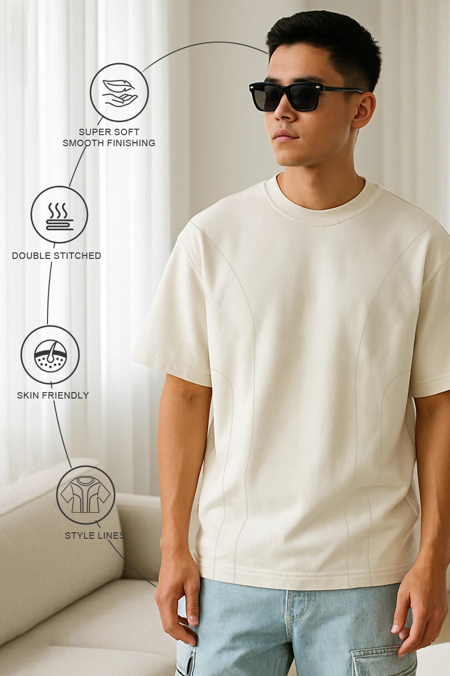 Off White Oversized T-shirt