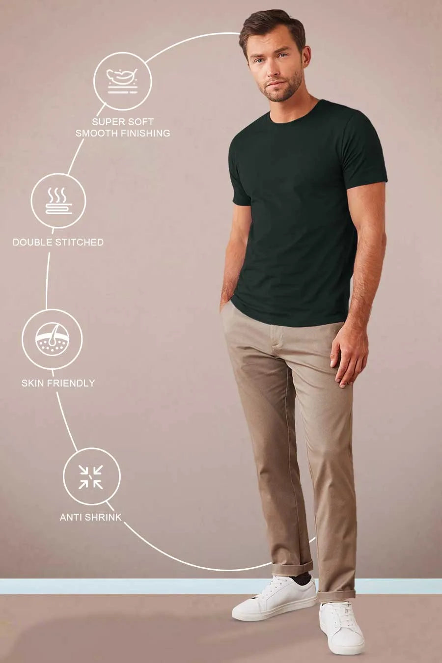Pack 2 - Army Green & Sage Green - Classic Crew