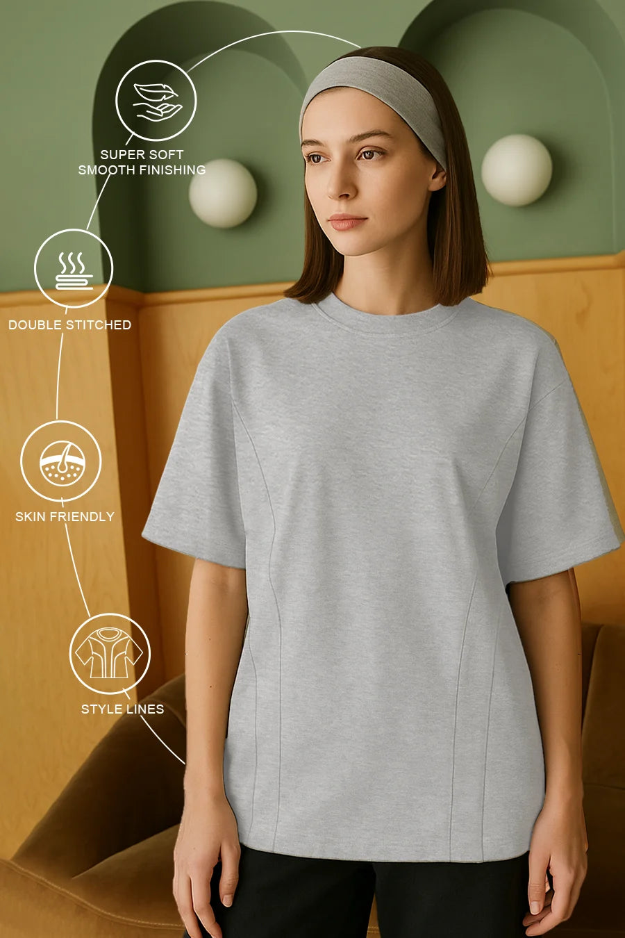 Core Grey Oversized T-shirt