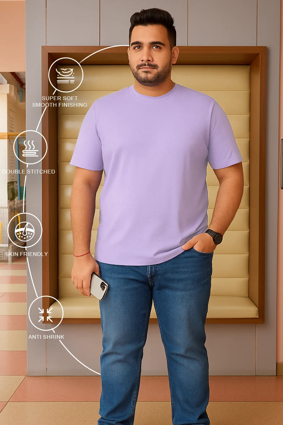 Plus Size - Periwinkle - Classic Crew