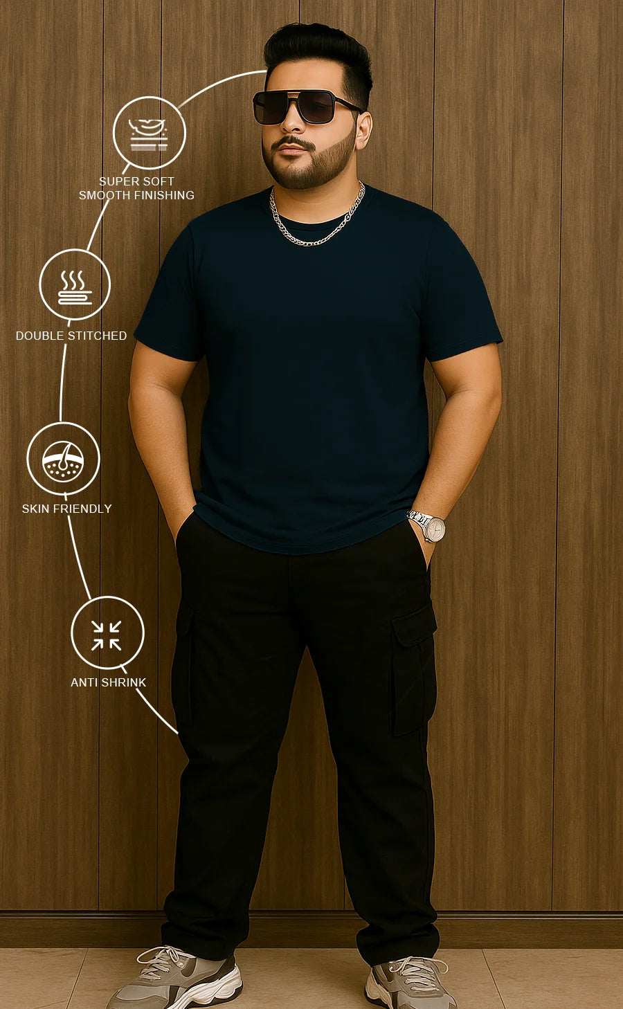 Plus Size - Deep Sea Blue - Classic Crew