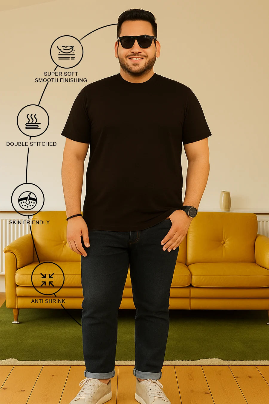 Plus Size - Coffee Brown - Classic Crew