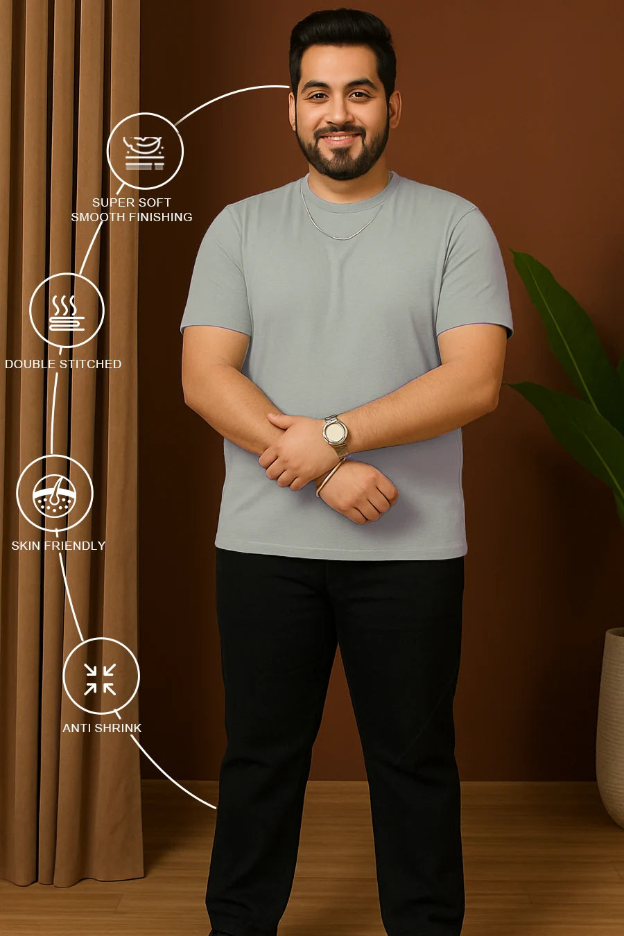 Plus Size - Winslow Ash - Classic Crew