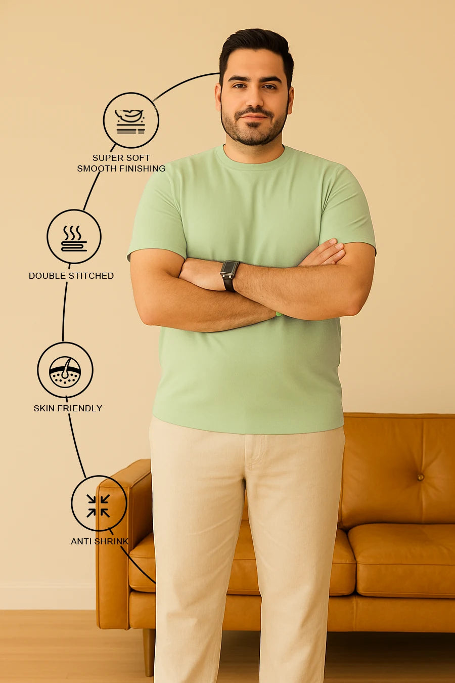 Plus Size - Mint Green - Classic Crew