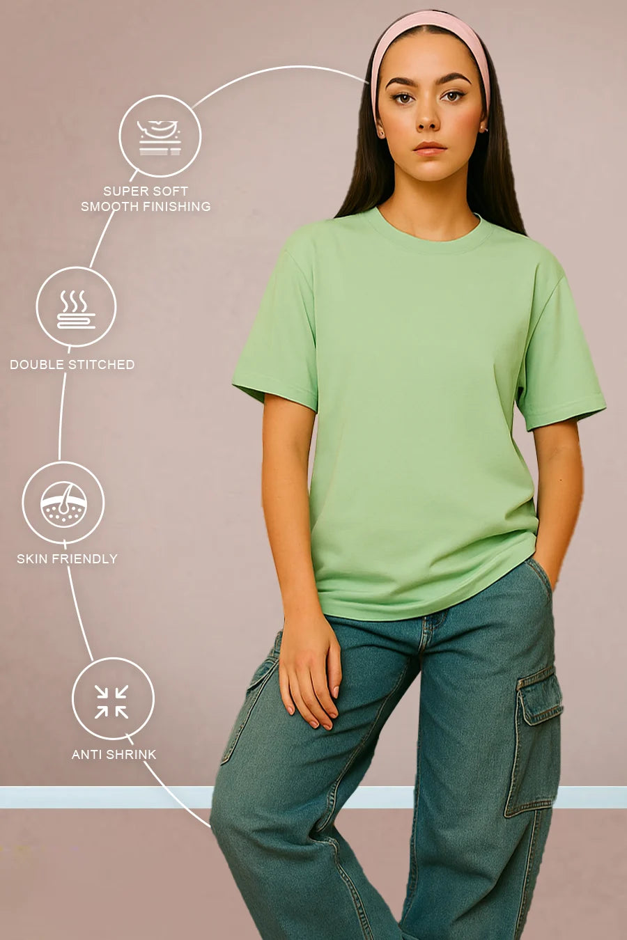 Classic Crew in Mint Green
