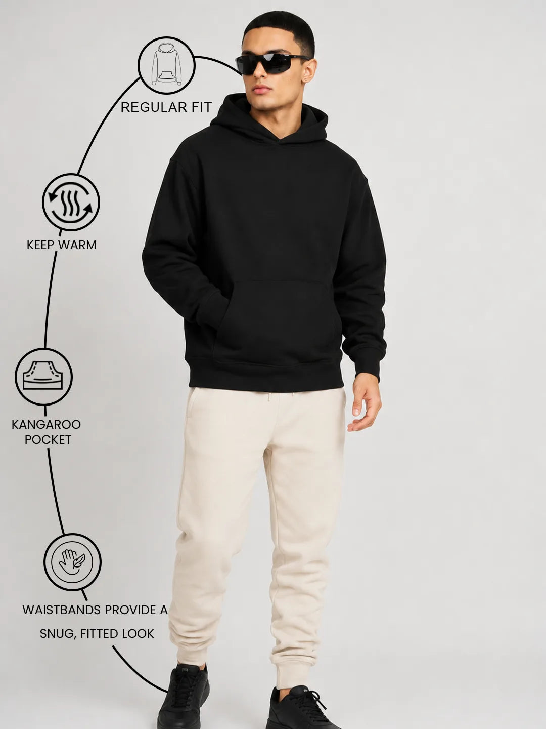 Black - Fleece Hoodie