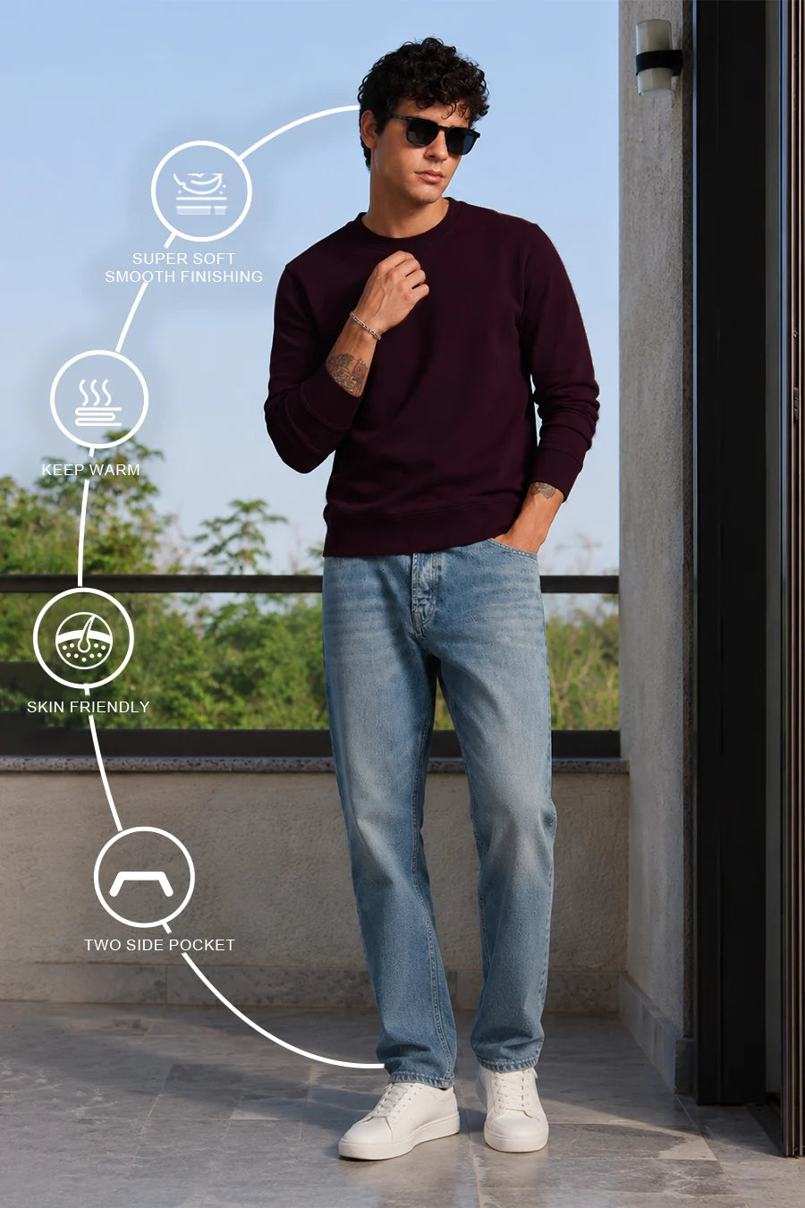 Wine - Fleece Sweatshirt