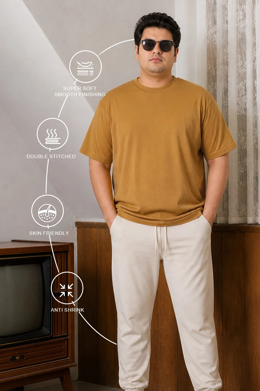 Plus Size - Mustard - Classic Crew