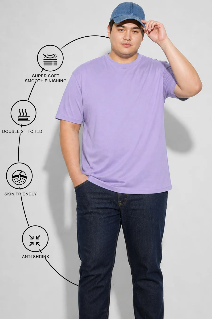 Plus Size - Periwinkle - Classic Crew