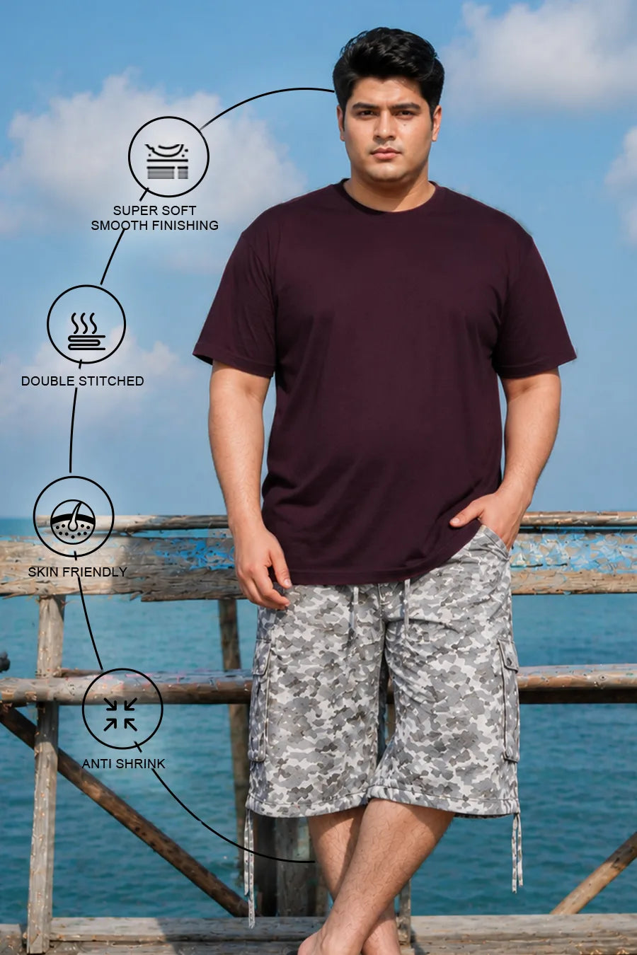 Plus Size - Wine - Classic Crew