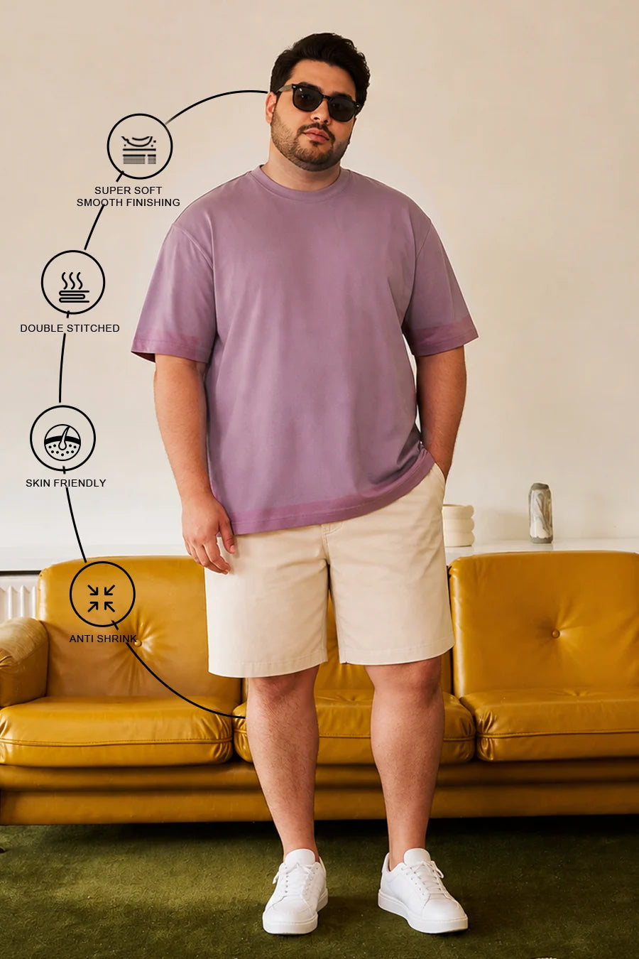 Plus Size - Mouve- Classic Crew