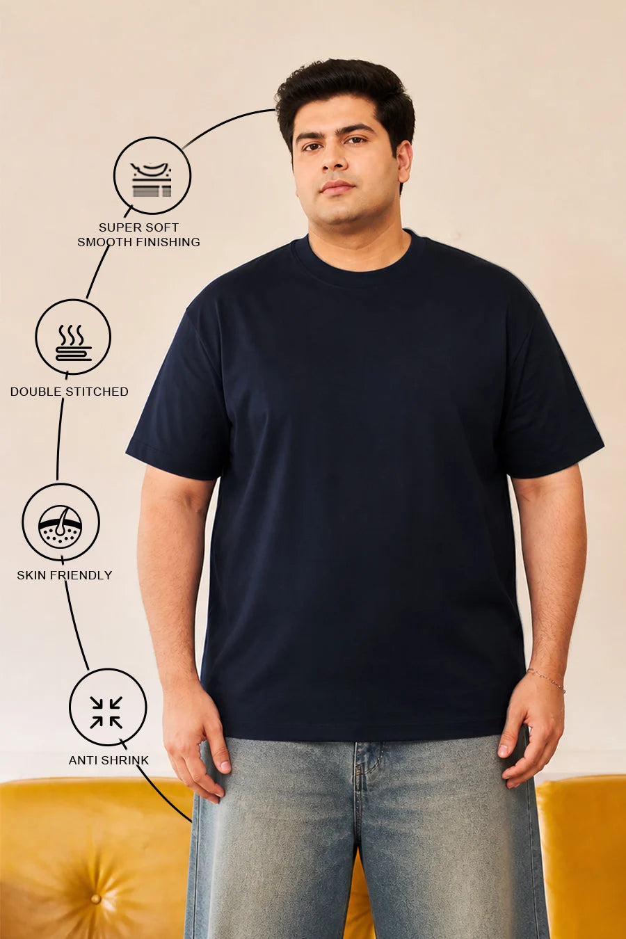 Plus Size - Midnight Blue - Classic Crew