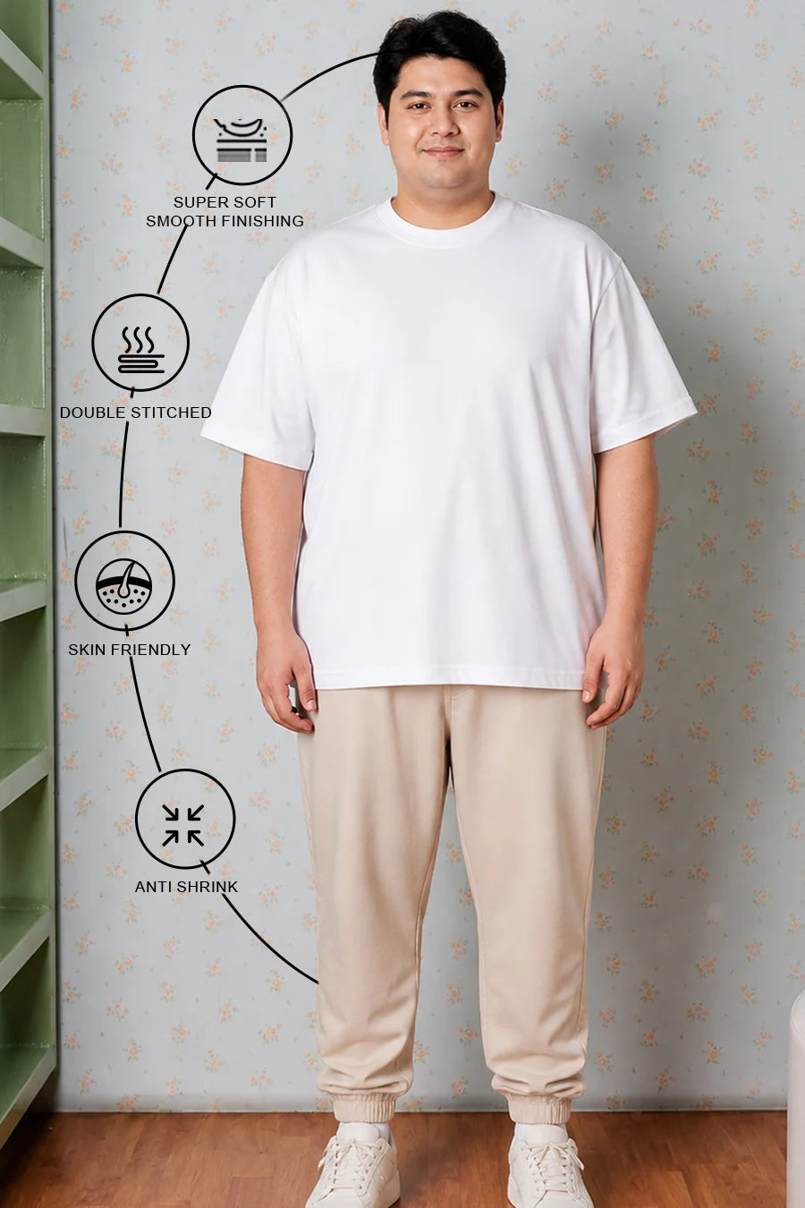 Plus Size - White - Classic Crew