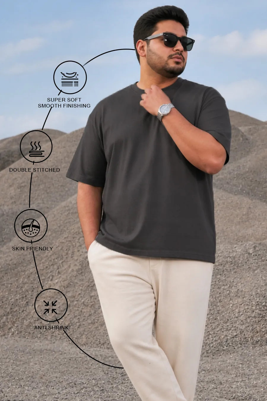 Plus Size - Smoky Grey - Classic Crew