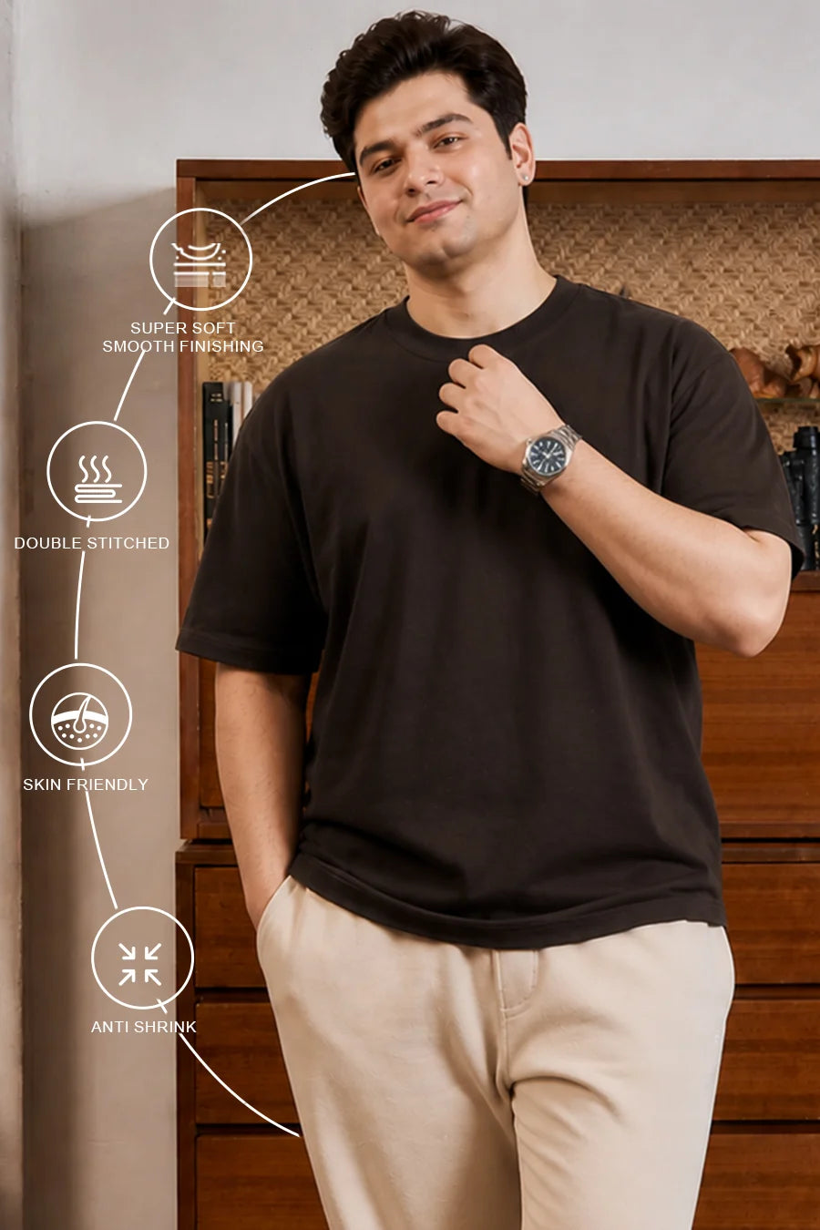 Plus Size - Coffee Brown - Classic Crew