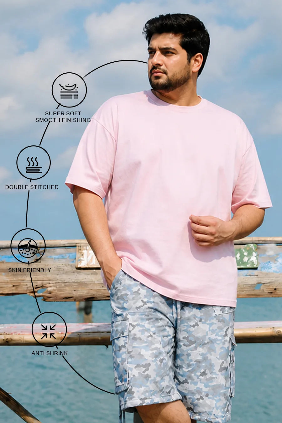 Plus Size - Light Pink - Classic Crew