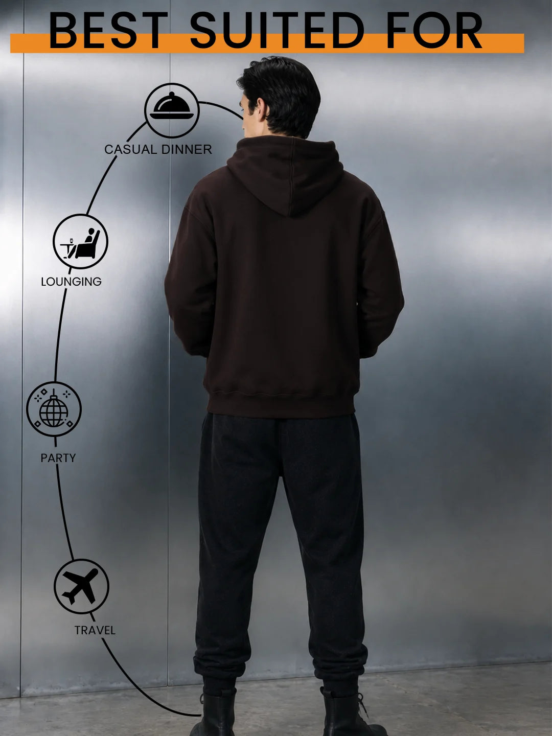 Brown - Fleece Hoodie