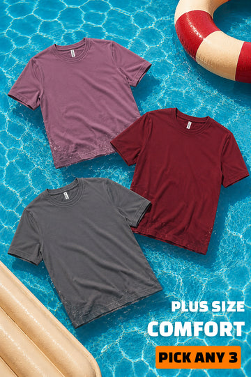 Pick Any 3 Men Plus Size T-shirt