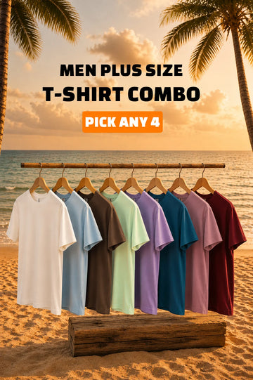 Pick Any 4 Men Plus Size T-shirt