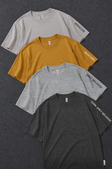 Pack 4 - Dark grey, Light Grey, Mustard, Winslow