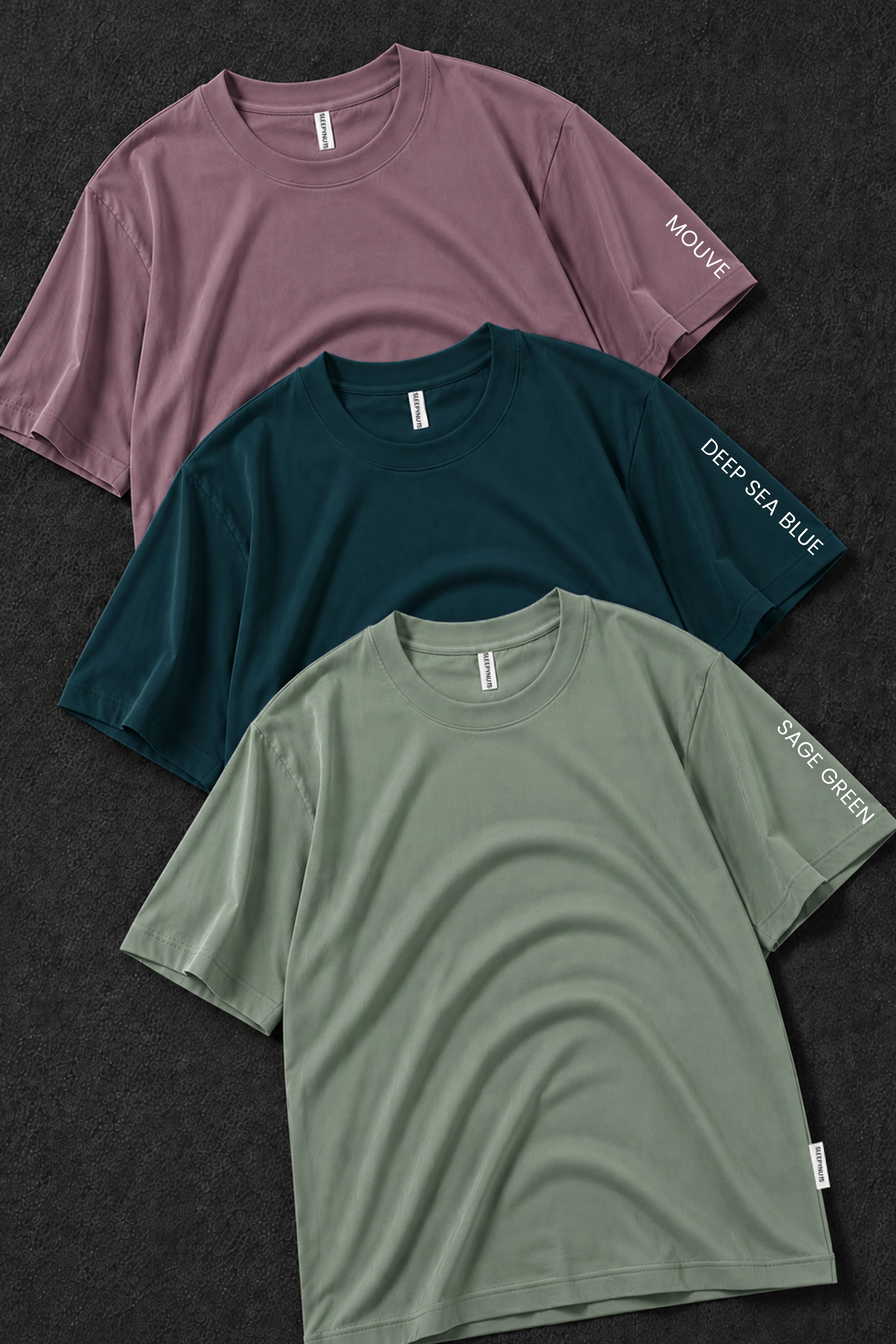 Pack 3 - Mouve, Deep Sea Blue & Sage green - Classic Crew
