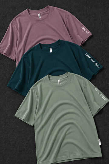 Pack 3 - Mouve, Deep Sea Blue & Sage green - Classic Crew