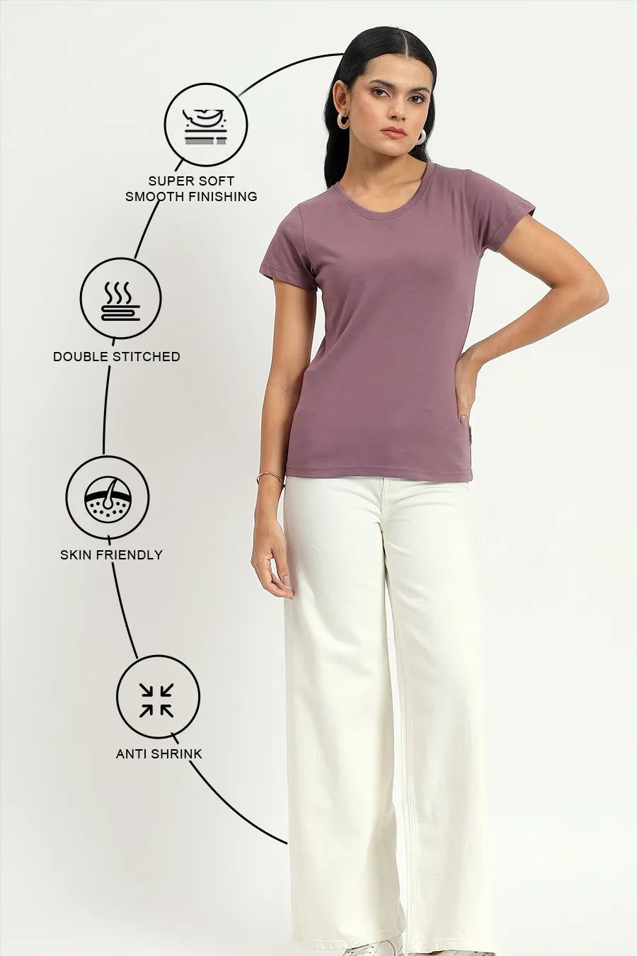 Classic Crew in Mauve
