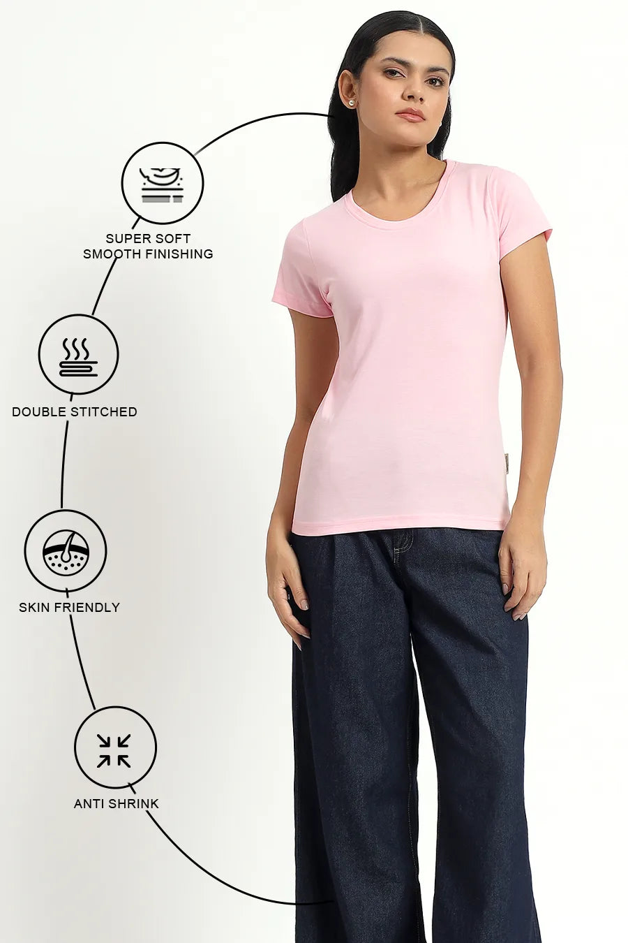 Classic Crew in Light Pink