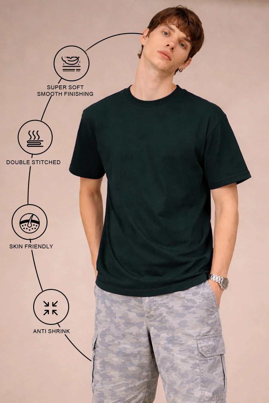 Classic Crew in Army Green